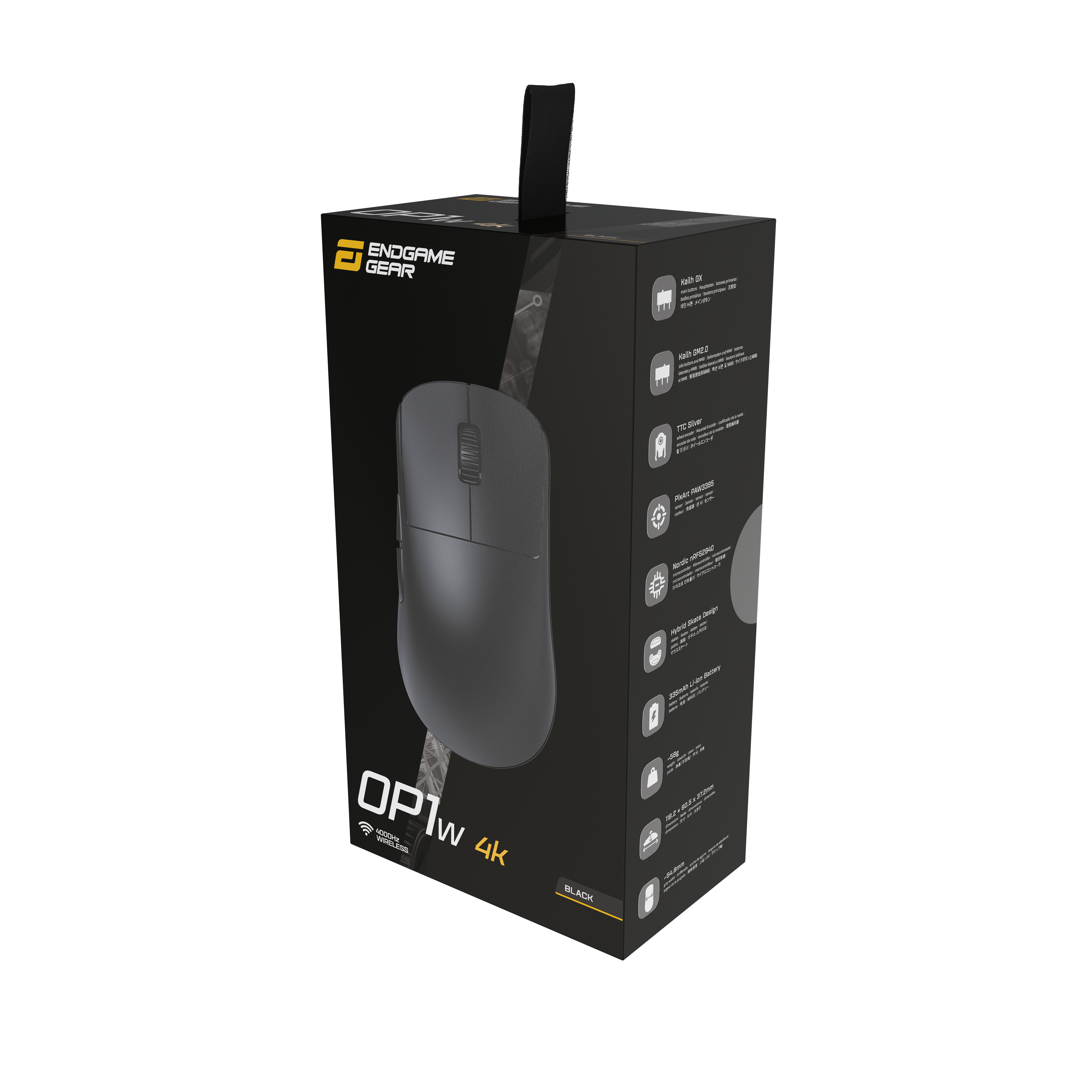  - OP1w 4k Wireless Gaming Mouse - Black 