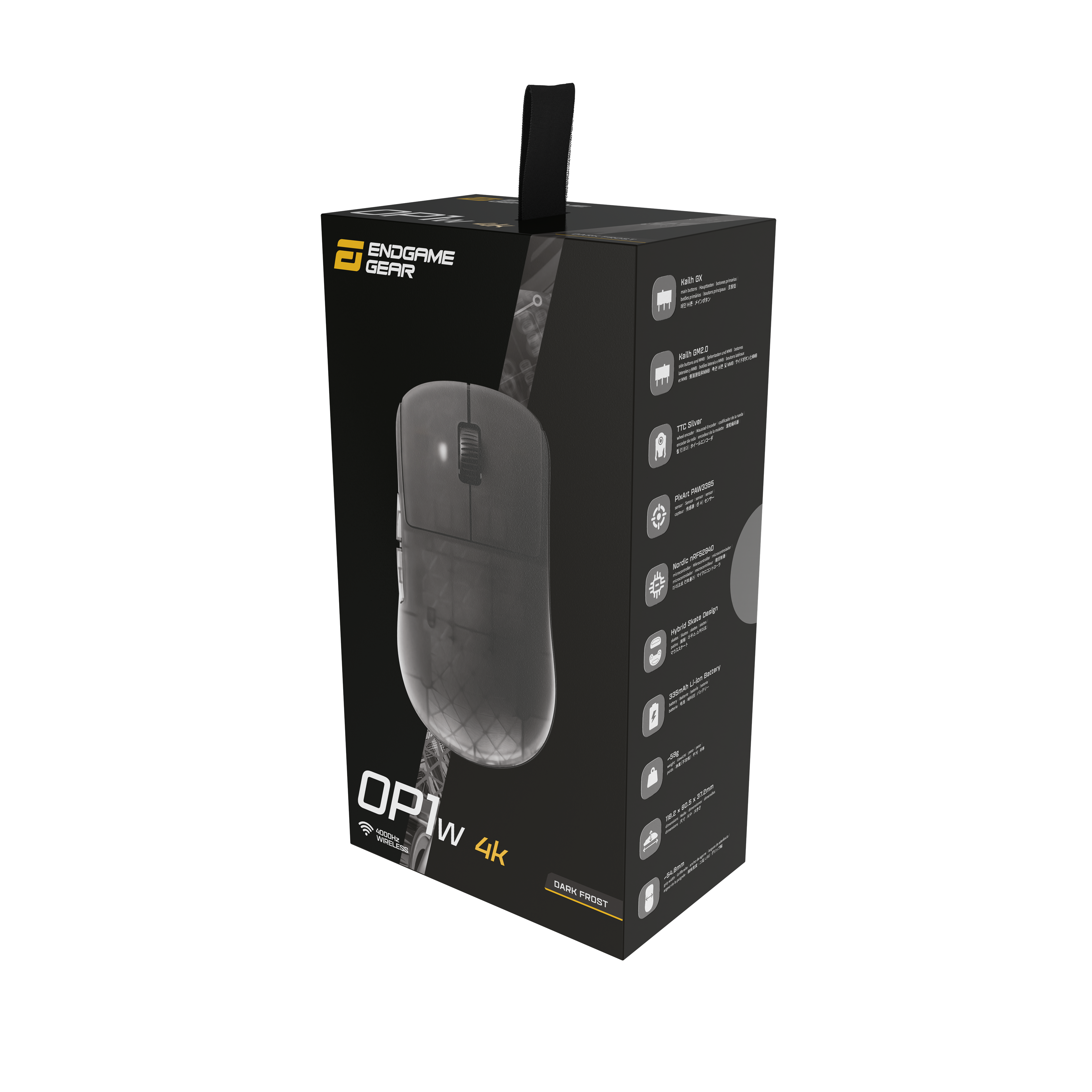  - OP1w 4k Wireless Gaming Mouse - Dark Frost