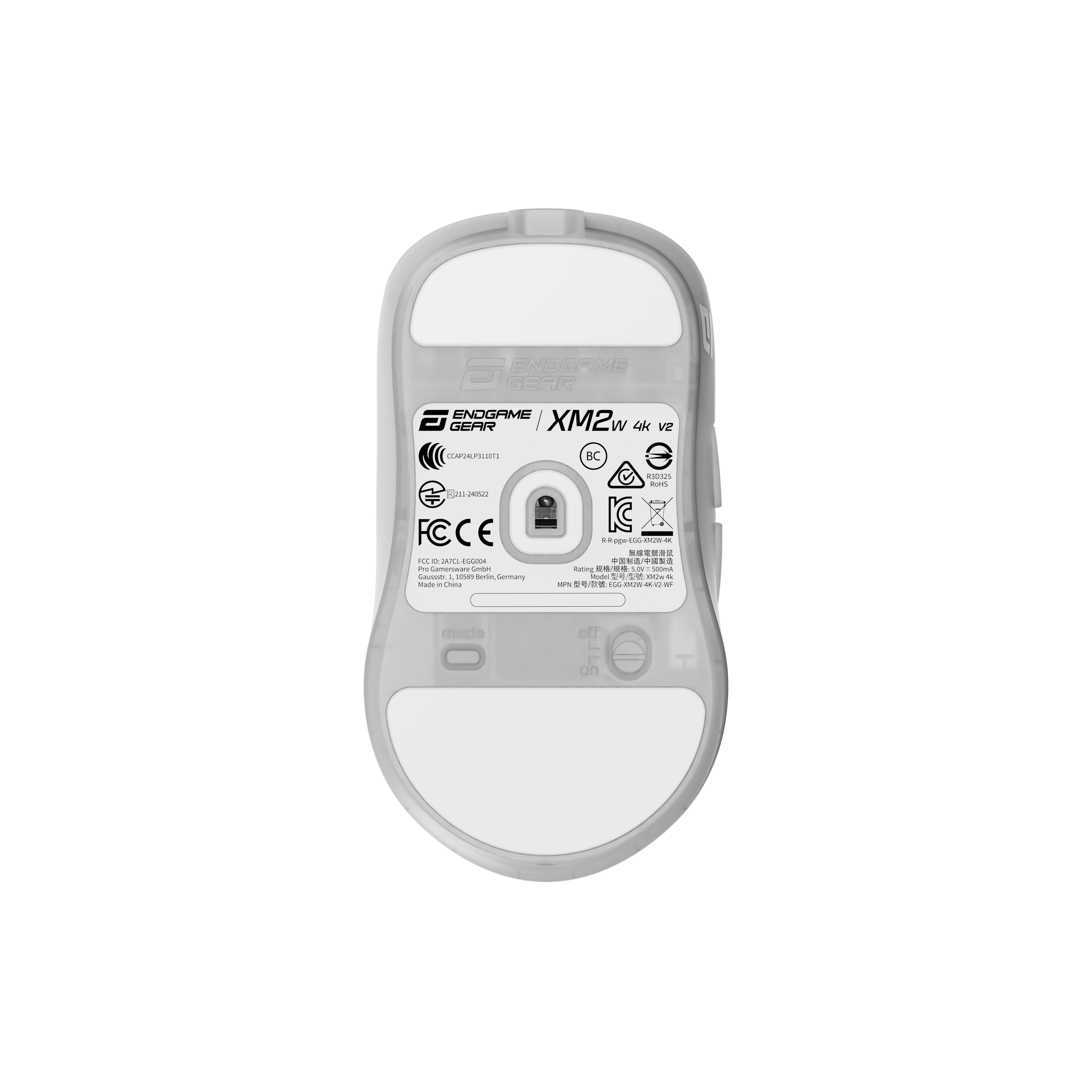 endgame-gear - XM2w 4k v2 kabellose Gaming Maus - White Frost