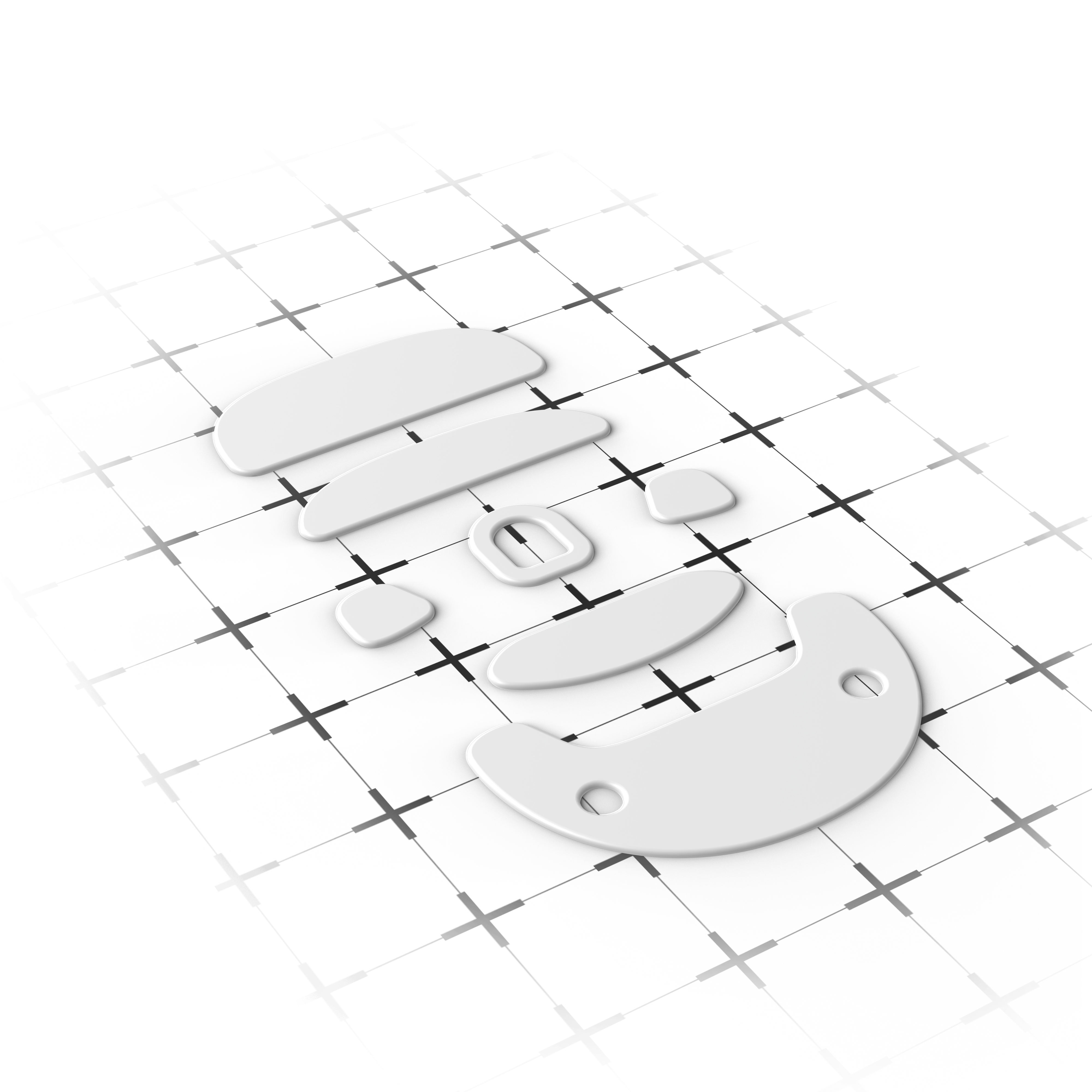 endgame-gear - OP1 Mouse Skates, 99.5% PTFE, White