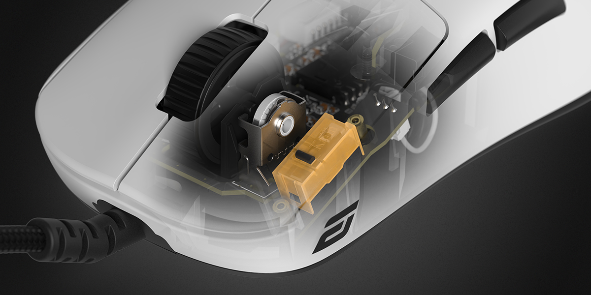 Endgame Gear Gaming-Maus mit Kailh GX-Schaltern im Inneren der OP1 8k