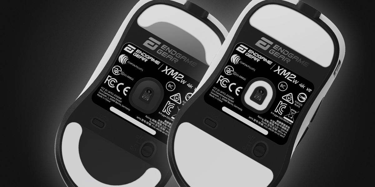 Gaming Maus XM2w 4k v2 Hybrid-Skate-Design
